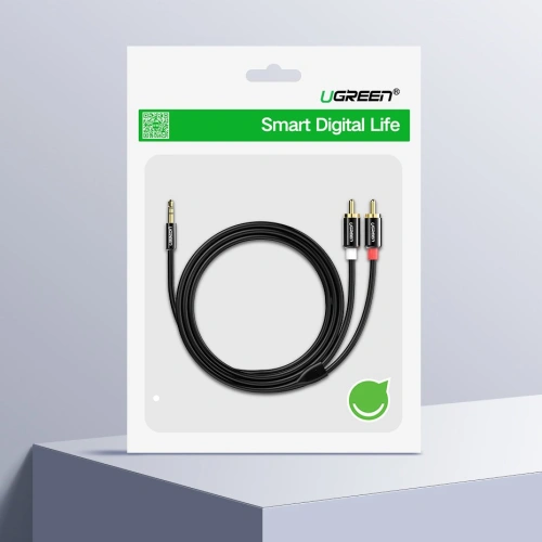 Kup Kabel audio UGREEN 3,5mm mini jack/2RCA 3m czarny - UGR1662 - {ean13} - Sklep Home Screen