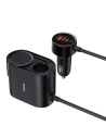Buy Baseus High Efficiency Pro 1-for-2 Car Cigarette Lighter 30W (black) - BSU4441 - {ean13} - Home Screen Store Europe