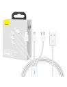 Kabel Baseus Superior Data USB-A/microUSB - Lightning - USB-C 3.5A 1m (White)