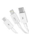 Kup Kábel Baseus Superior Data USB-A/microUSB - Lightning - USB-C 3.5A 1m (Fehér) - BSU4442 - {ean13} - Sklep Home Screen