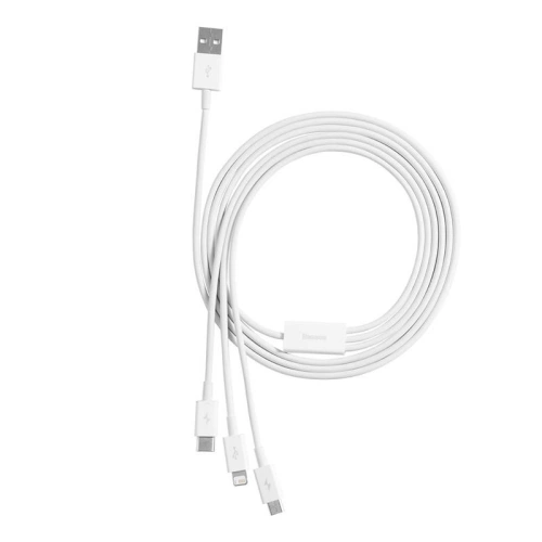 Kup Kábel Baseus Superior Data USB-A/microUSB - Lightning - USB-C 3.5A 1m (Fehér) - BSU4442 - {ean13} - Sklep Home Screen