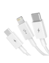 Kup Kabel Baseus Superior Data USB-A/microUSB - Lightning - USB-C 3.5A 0.5m (White) - BSU4443 - {ean13} - Sklep Home Screen
