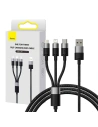 Kábel Baseus StarSpeed USB-A/microUSB - Lightning - USB-C 3.5A 0.6m (fekete)