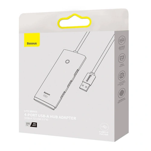 Kup Baseus Adapter HUB Lite Serie USB-A 4-Anschluss 25cm - BSU4446 - {ean13} - Sklep Home Screen