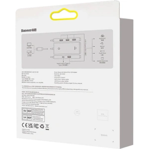Adapter HUB Baseus Lite Series USB-A 4-portowy 25cm