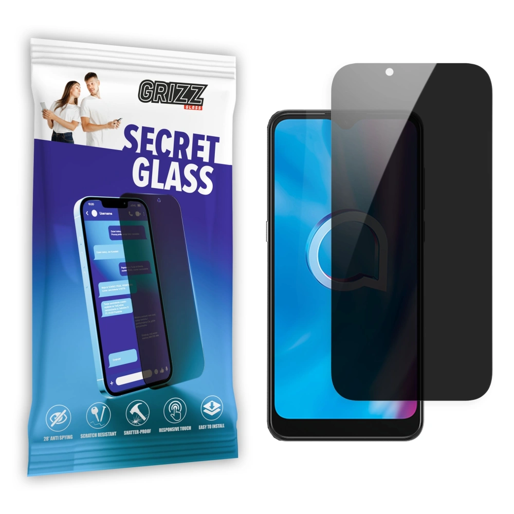 Matowe szkło prywatyzujące GrizzGlass SecretGlass do Alcatel 1s 2021