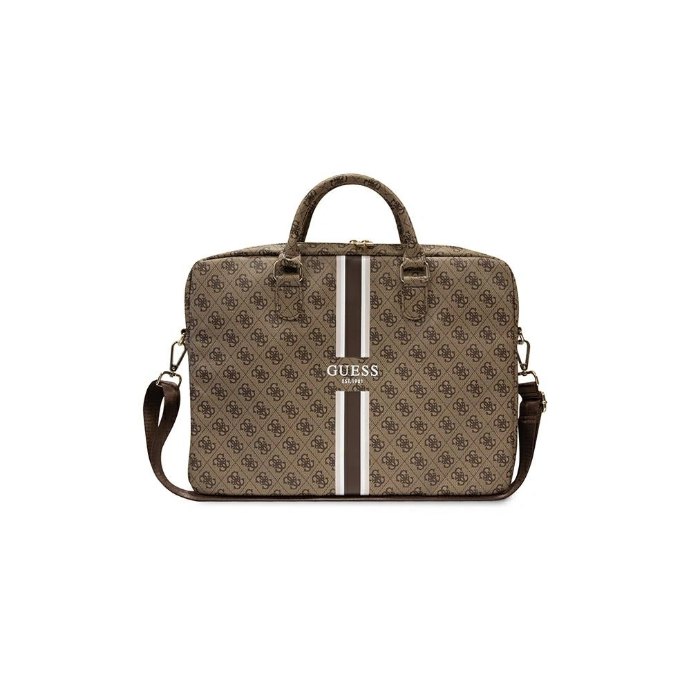 Torba Guess GUCB15P4RPSW 16 cali brązowy /brown 4G Printed Stripes