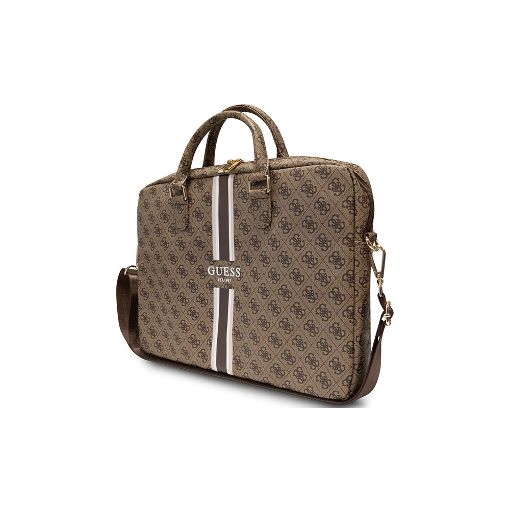 Torba Guess GUCB15P4RPSW 16 cali brązowy /brown 4G Printed Stripes