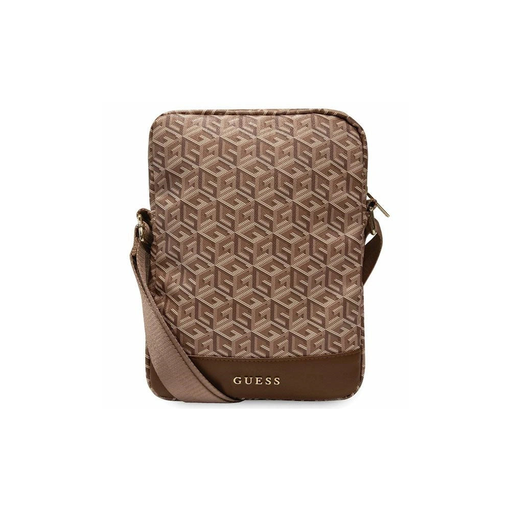 Torba Guess GUTB10HGCFSEW 10 cali brązowy/brown GCube Stripe Tablet Bag