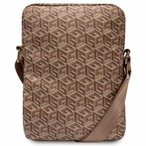 Kup Torba Guess GUTB10HGCFSEW 10 cali brązowy/brown GCube Stripe Tablet Bag - GUE2669 - {ean13} - Sklep Home Screen