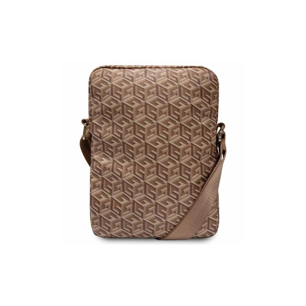 Torba Guess GUTB10HGCFSEW 10 cali brązowy/brown GCube Stripe Tablet Bag
