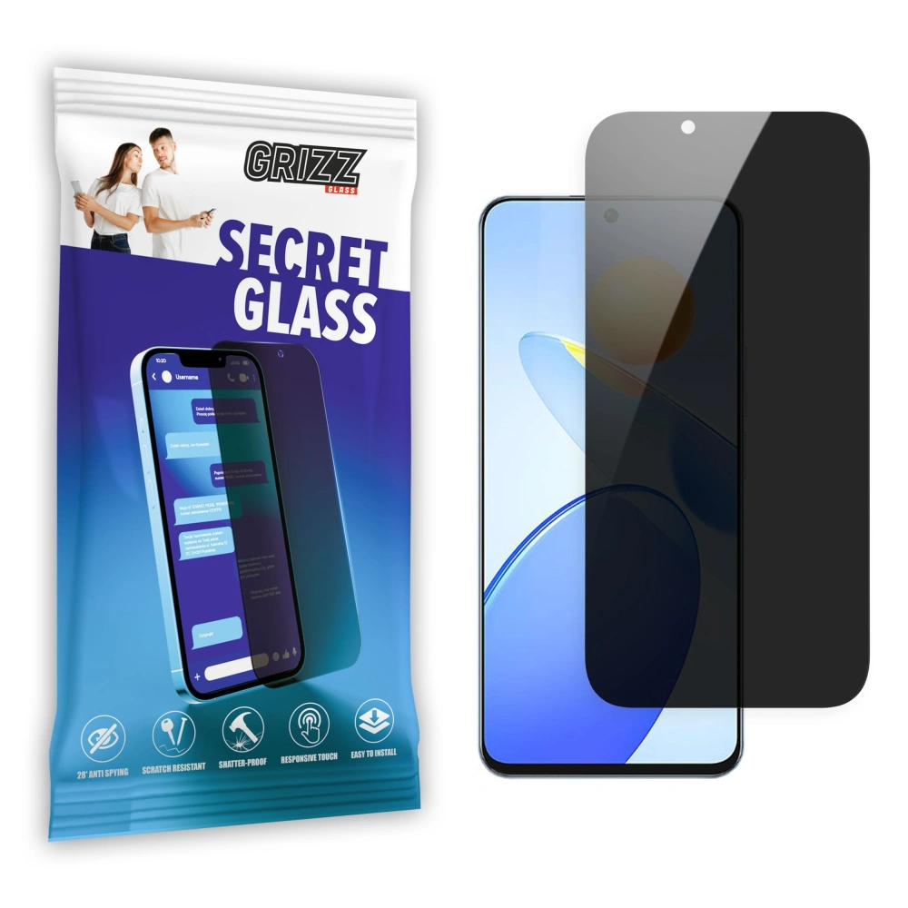 Matowe szkło prywatyzujące GrizzGlass SecretGlass do Honor Play7T Pro