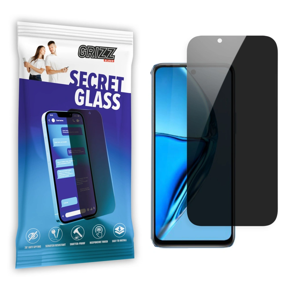 Matowe szkło prywatyzujące GrizzGlass SecretGlass do Infinix Hot 20