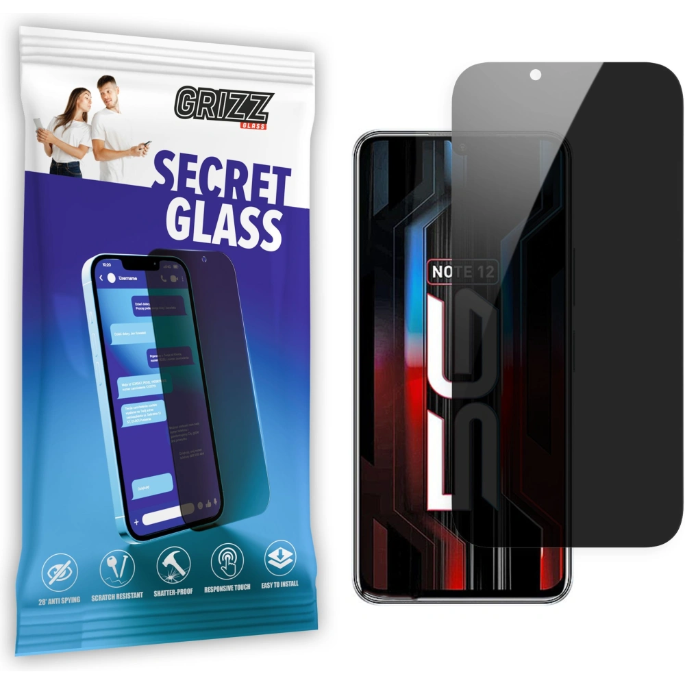 Matowe szkło prywatyzujące GrizzGlass SecretGlass do Infinix Note 12 Pro 5G