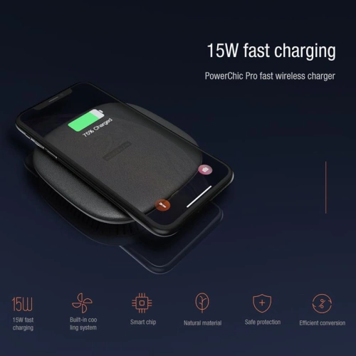 Buy Nillkin Powerchic Pro 15W Fast Wireless Charger black - NLK1161 - {ean13} - Home Screen Store Europe