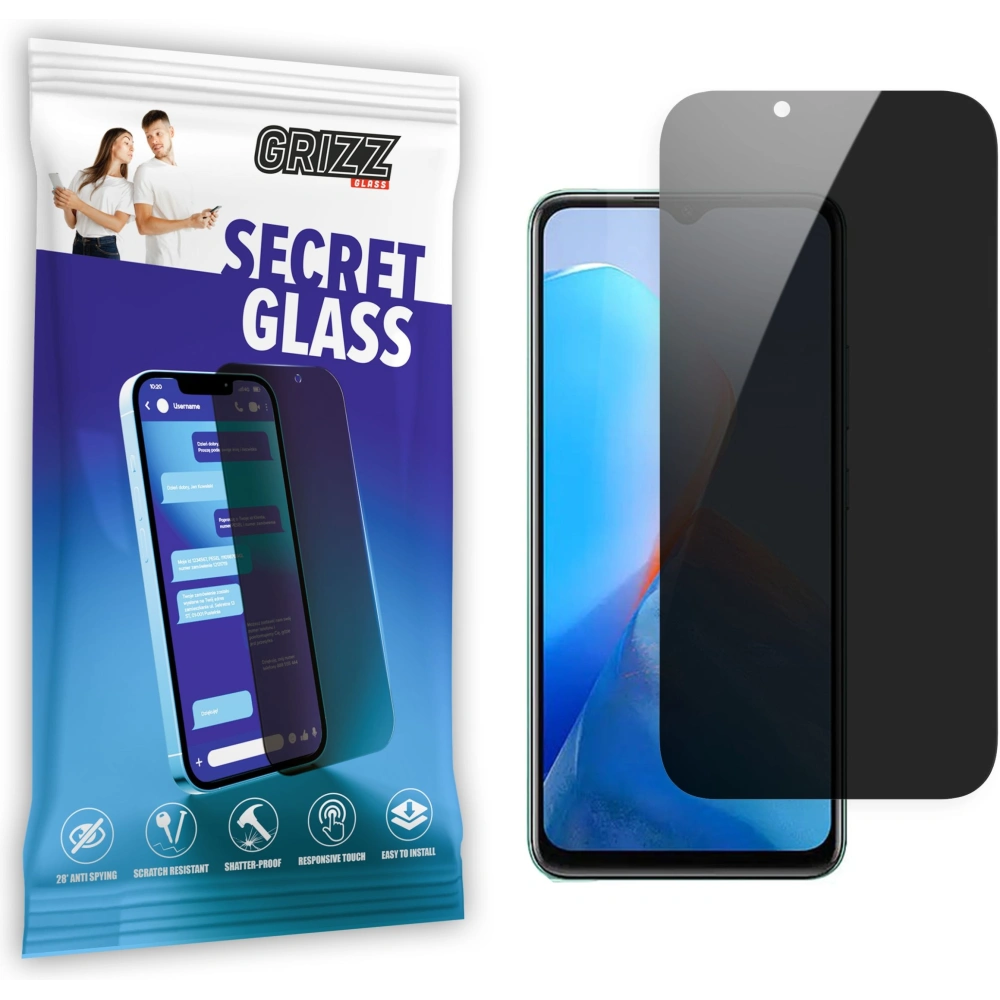 Matowe szkło prywatyzujące GrizzGlass SecretGlass do Infinix Smart 7 HD