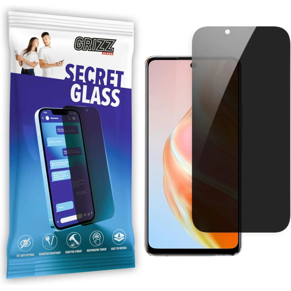 Matowe szkło prywatyzujące GrizzGlass SecretGlass do Infinix Zero 5G