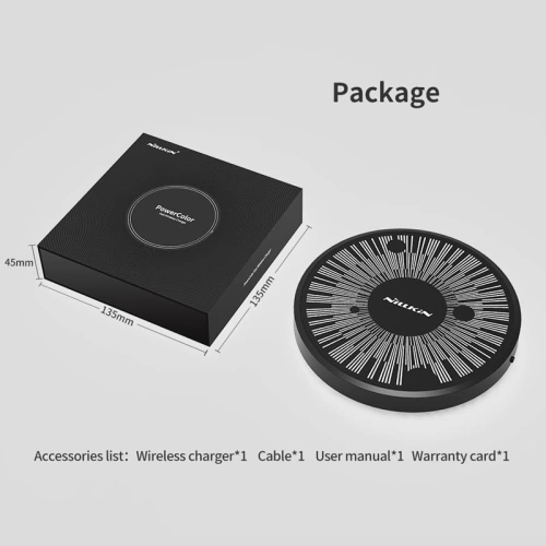 Buy Nillkin Powercolor Planet 15W Fast Wireless Charger black - NLK1162 - {ean13} - Home Screen Store Europe