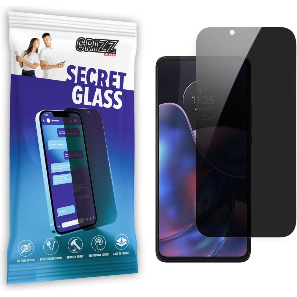 Matowe szkło prywatyzujące GrizzGlass SecretGlass do Motorola Edge (2022)