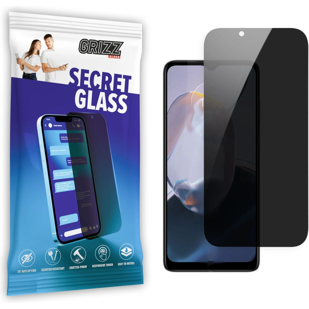 Matowe szkło prywatyzujące GrizzGlass SecretGlass do Motorola Moto E22i