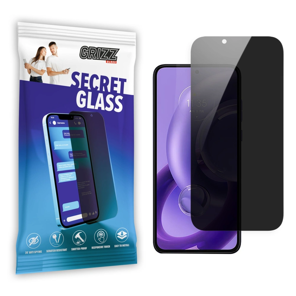 Matowe szkło prywatyzujące GrizzGlass SecretGlass do Motorola Moto Edge 30 Pro