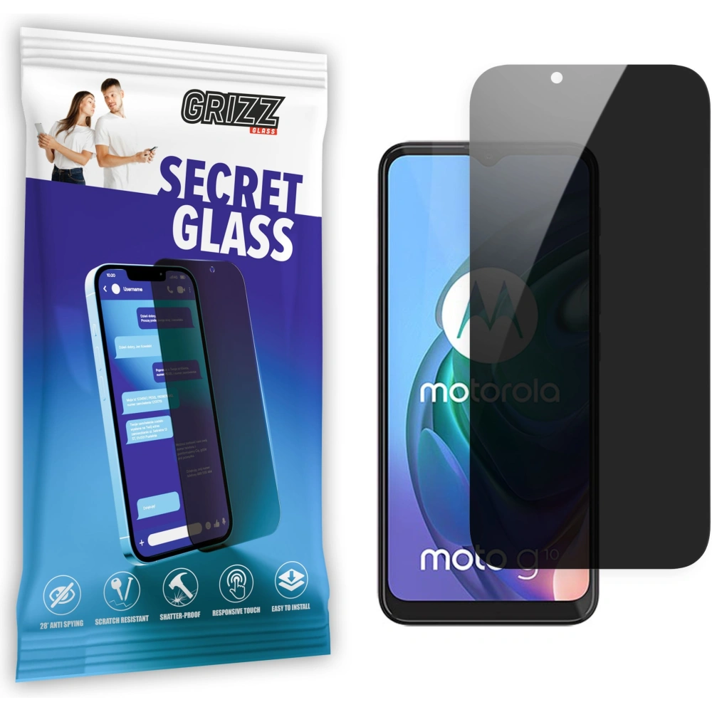 Matowe szkło prywatyzujące GrizzGlass SecretGlass do Motorola Moto G10