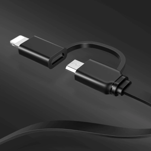 Kup Kabel svinovací USAMS U1 US-SJ192 2w1 USB-A/Lightning/microUSB 1m černý/black - USA983 - {ean13} - Sklep Home Screen