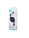 Kup USAMS U1 US-SJ192 2in1 USB-A/Lightning/microUSB einziehbares Kabel 1m schwarz/schwarz - USA983 - {ean13} - Sklep Home Screen