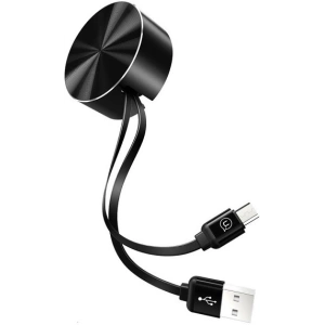 USAMS U-Bin cablu retractabil US-SJ163 USB-A/microUSB 2A 1m negru/negru