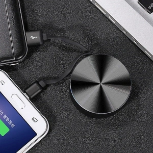 Zavinutý kabel USAMS U-Bin US-SJ163 USB-A/microUSB 2A 1m černý/black
