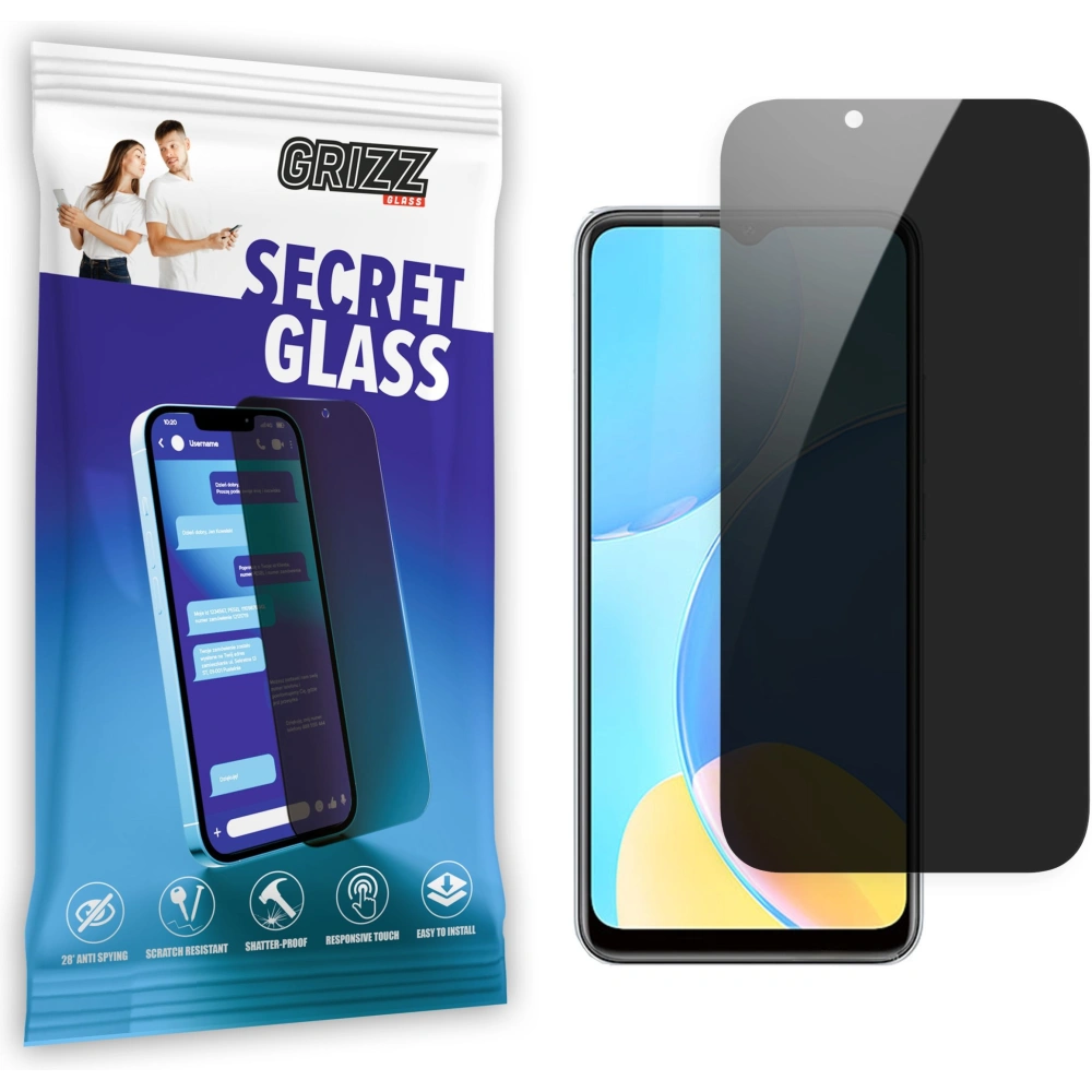 Matowe szkło prywatyzujące GrizzGlass SecretGlass do Oppo A15s