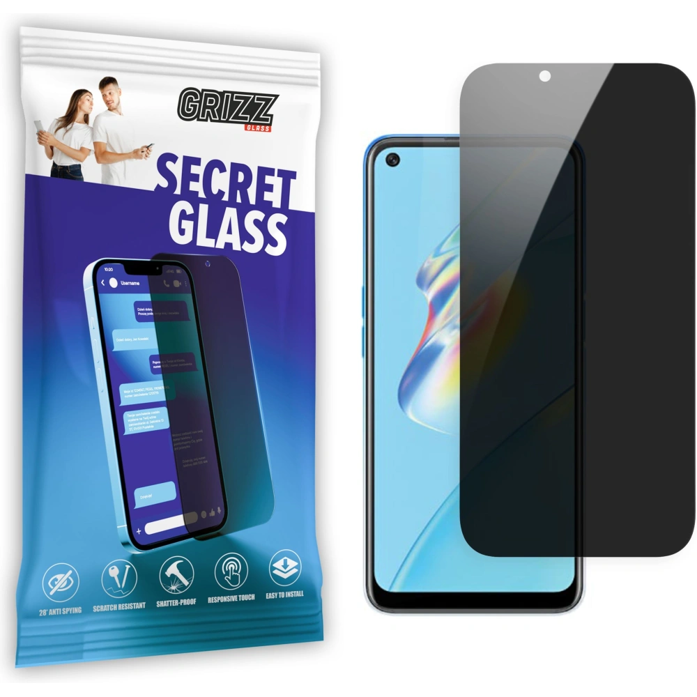 Matowe szkło prywatyzujące GrizzGlass SecretGlass do Oppo A54 4G