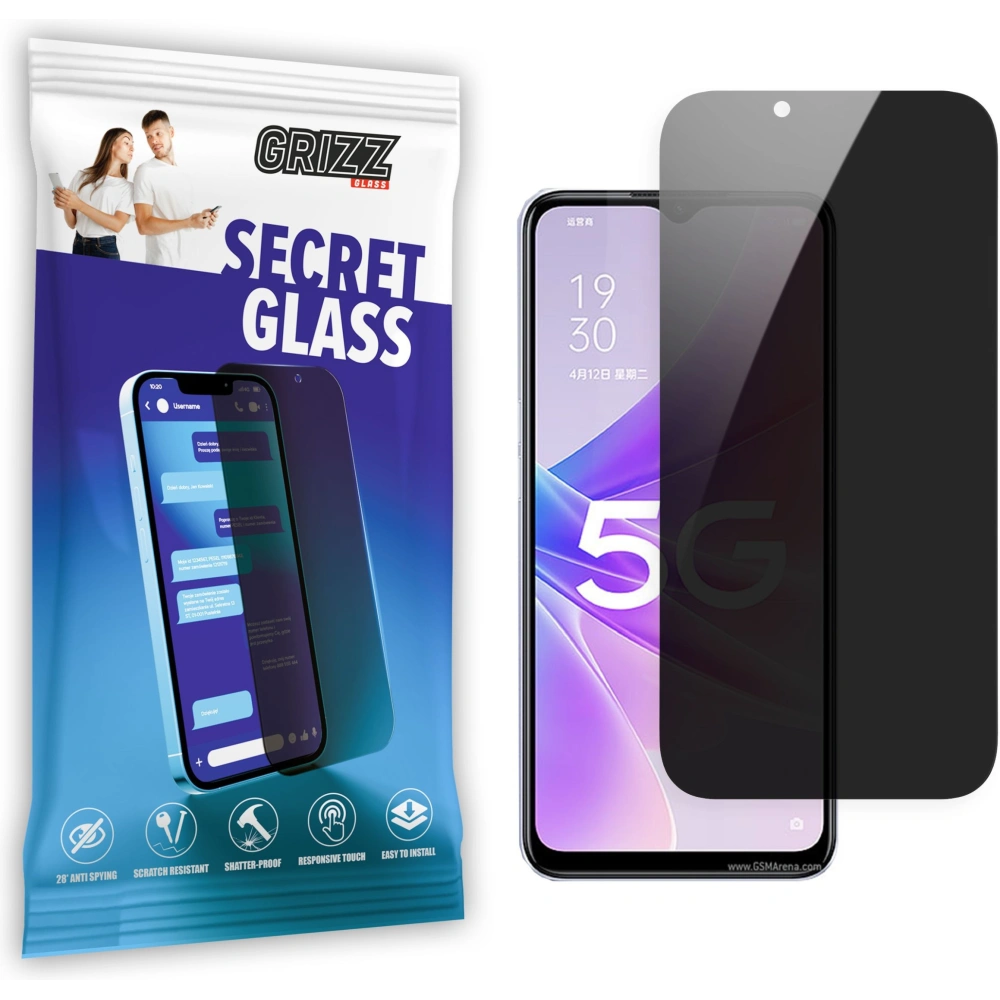 Matowe szkło prywatyzujące GrizzGlass SecretGlass do Oppo A57 5G