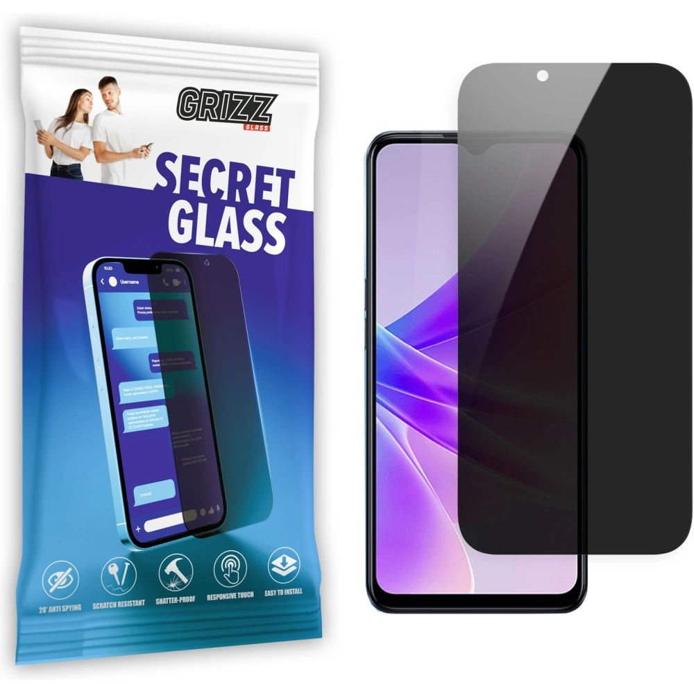 Matowe szkło prywatyzujące GrizzGlass SecretGlass do Oppo A77 5G