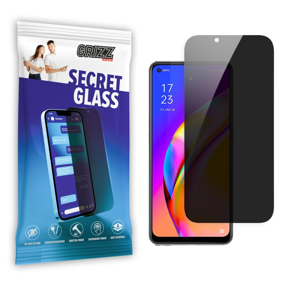 Matowe szkło prywatyzujące GrizzGlass SecretGlass do Oppo F19 Pro+ 5G