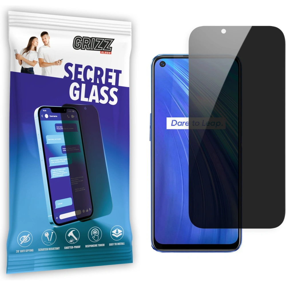 Matowe szkło prywatyzujące GrizzGlass SecretGlass do Realme 6