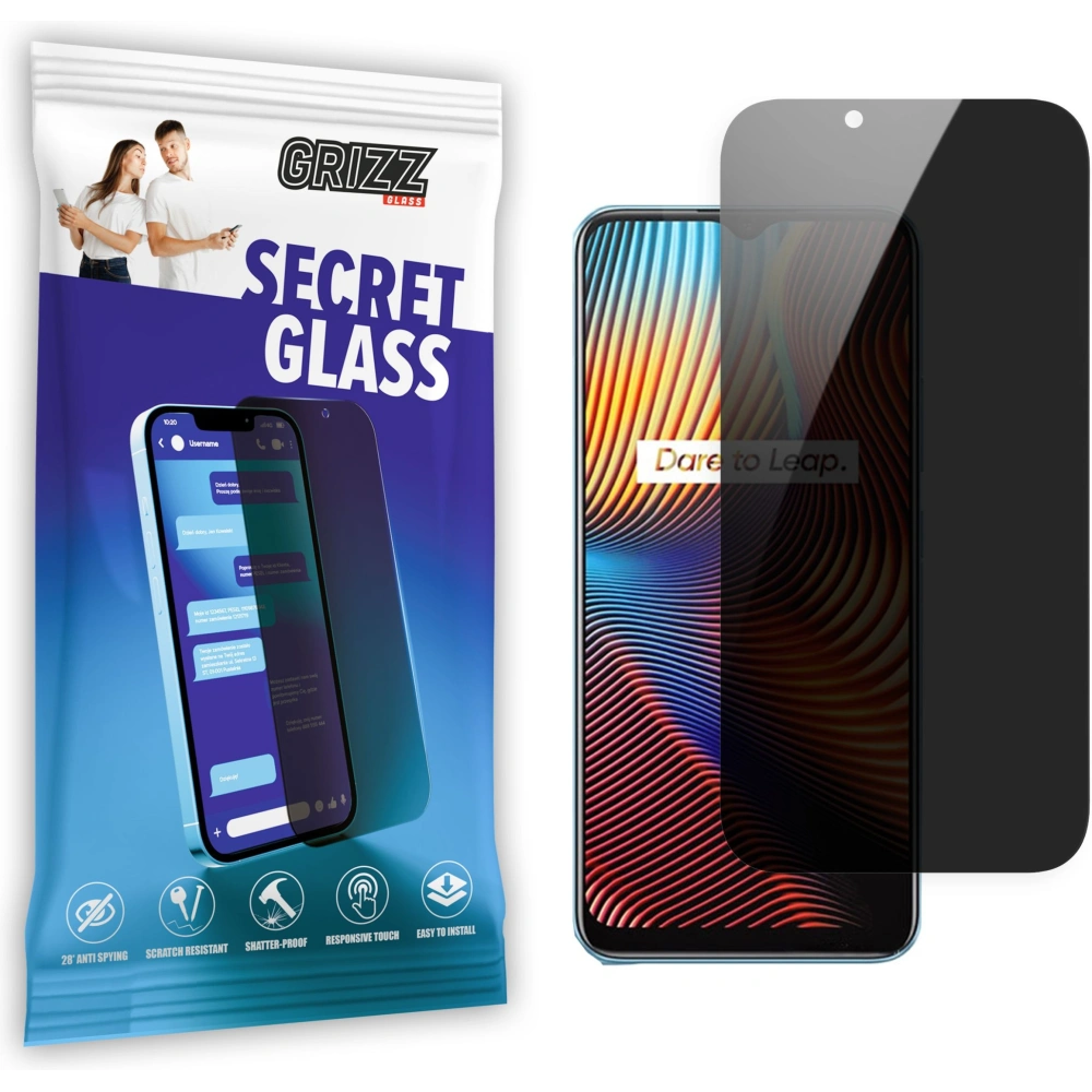 Matowe szkło prywatyzujące GrizzGlass SecretGlass do Realme 7i Global