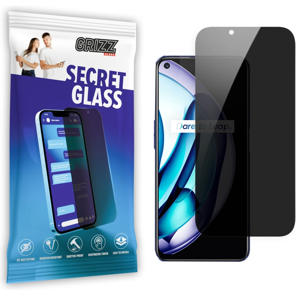Matowe szkło prywatyzujące GrizzGlass SecretGlass do Realme 8 4G