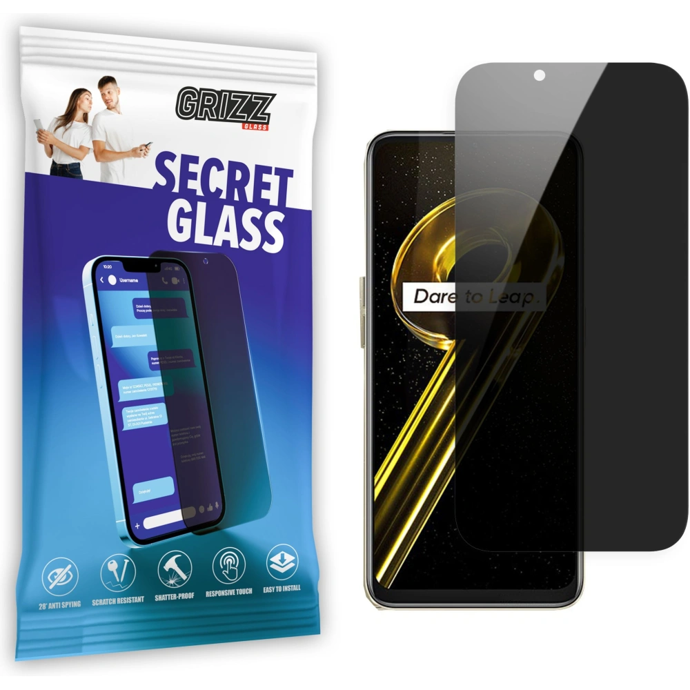 Matowe szkło prywatyzujące GrizzGlass SecretGlass do Realme 9 4G