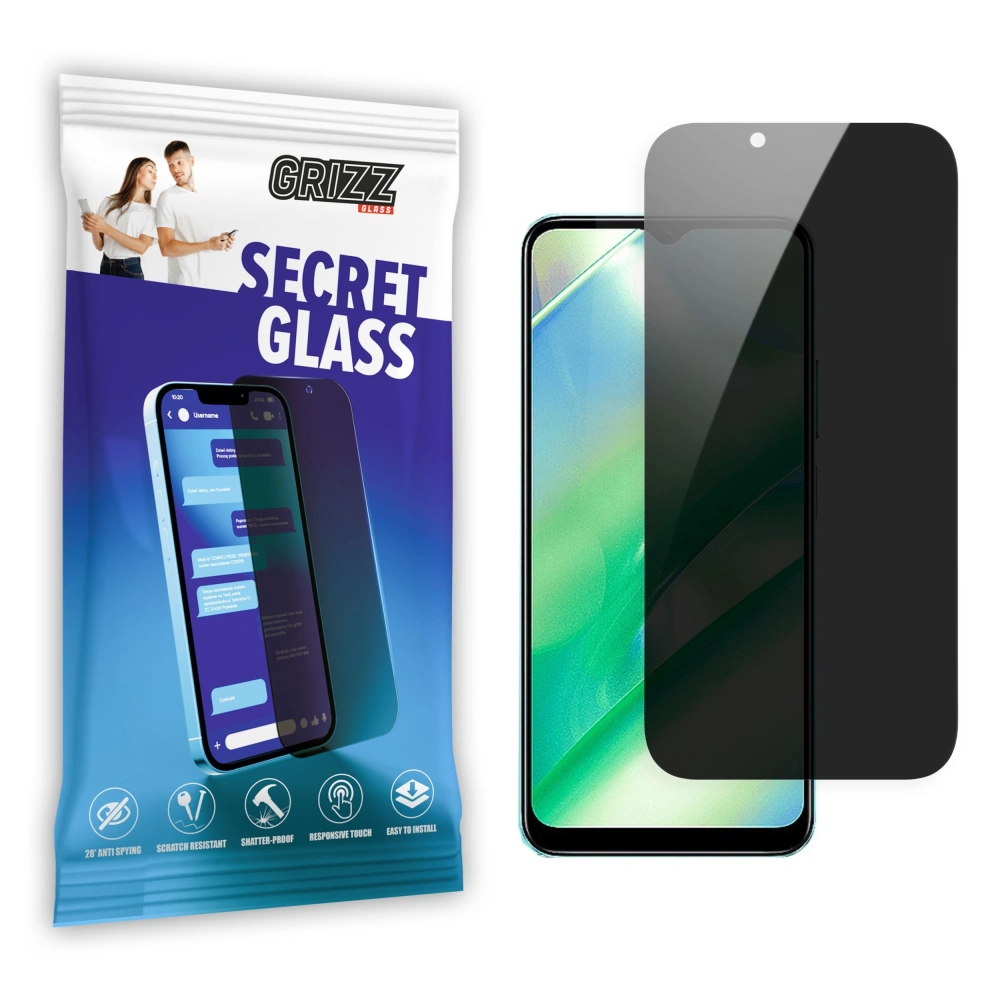 Matowe szkło prywatyzujące GrizzGlass SecretGlass do Realme C33 2023