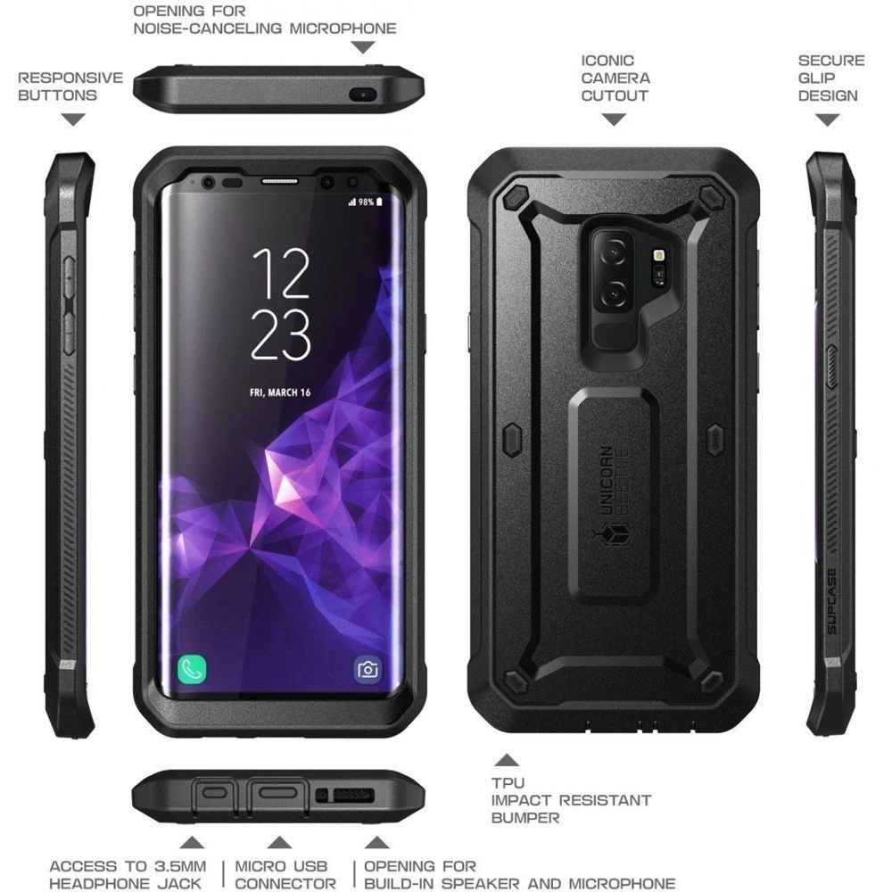 Etui Supcase Unicorn Beetle Pro Galaxy S9+ Plus Black