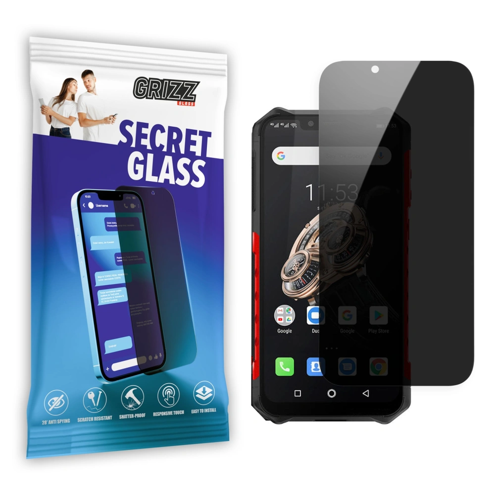 Matowe szkło prywatyzujące GrizzGlass SecretGlass do Ulefone Armor 6e