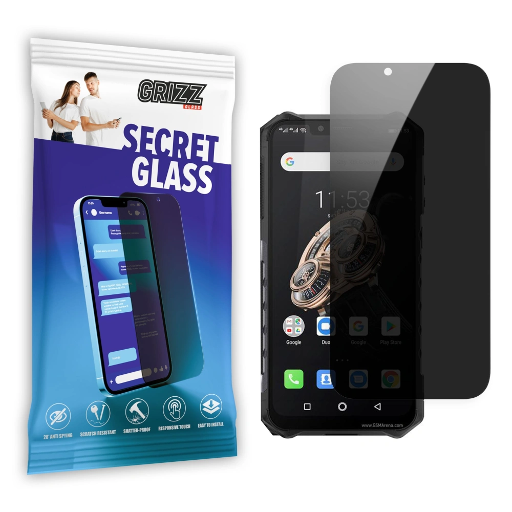 Matowe szkło prywatyzujące GrizzGlass SecretGlass do Ulefone Armor 6s