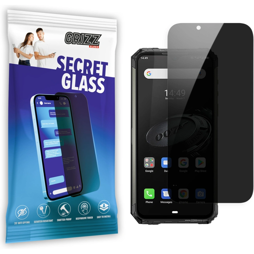 Matowe szkło prywatyzujące GrizzGlass SecretGlass do Ulefone Armor 7e