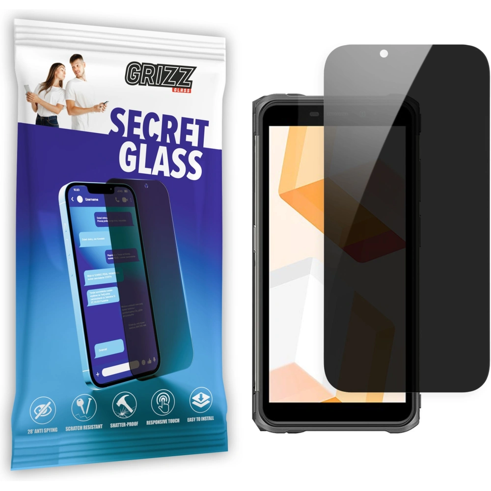 Matowe szkło prywatyzujące GrizzGlass SecretGlass do Ulefone Armor X10 Pro