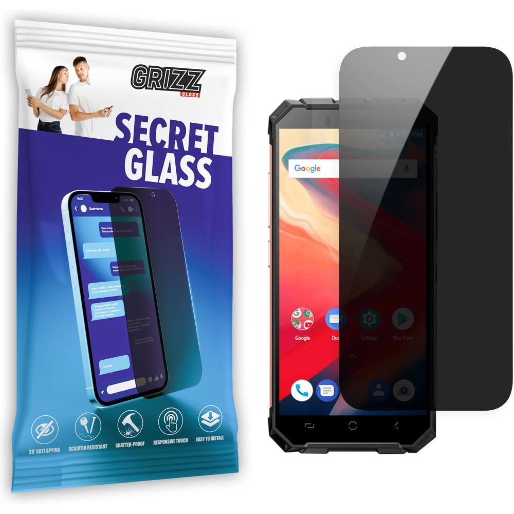 Matowe szkło prywatyzujące GrizzGlass SecretGlass do Ulefone Armor X2