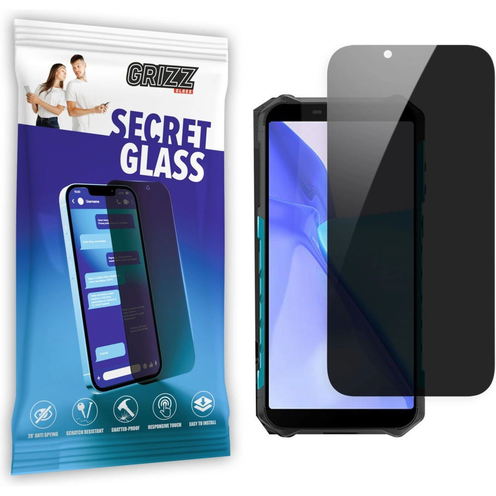 Matowe szkło prywatyzujące GrizzGlass SecretGlass do Ulefone Armor X9 Pro