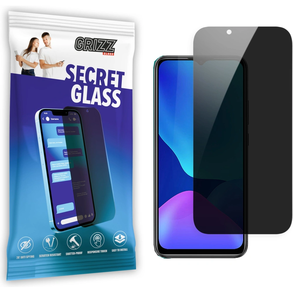 Matowe szkło prywatyzujące GrizzGlass SecretGlass do Ulefone Note 10p