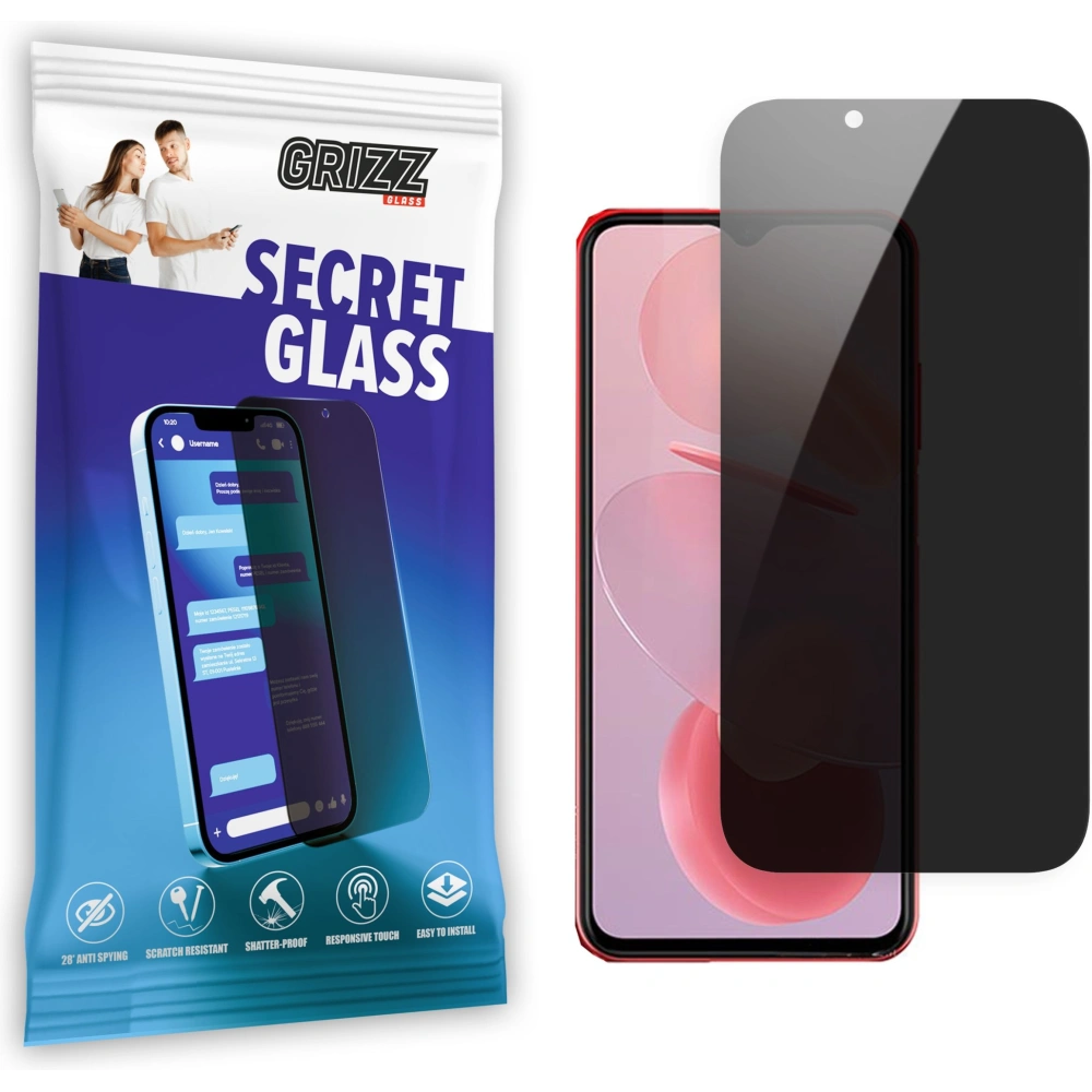 Matowe szkło prywatyzujące GrizzGlass SecretGlass do Ulefone Note 12p