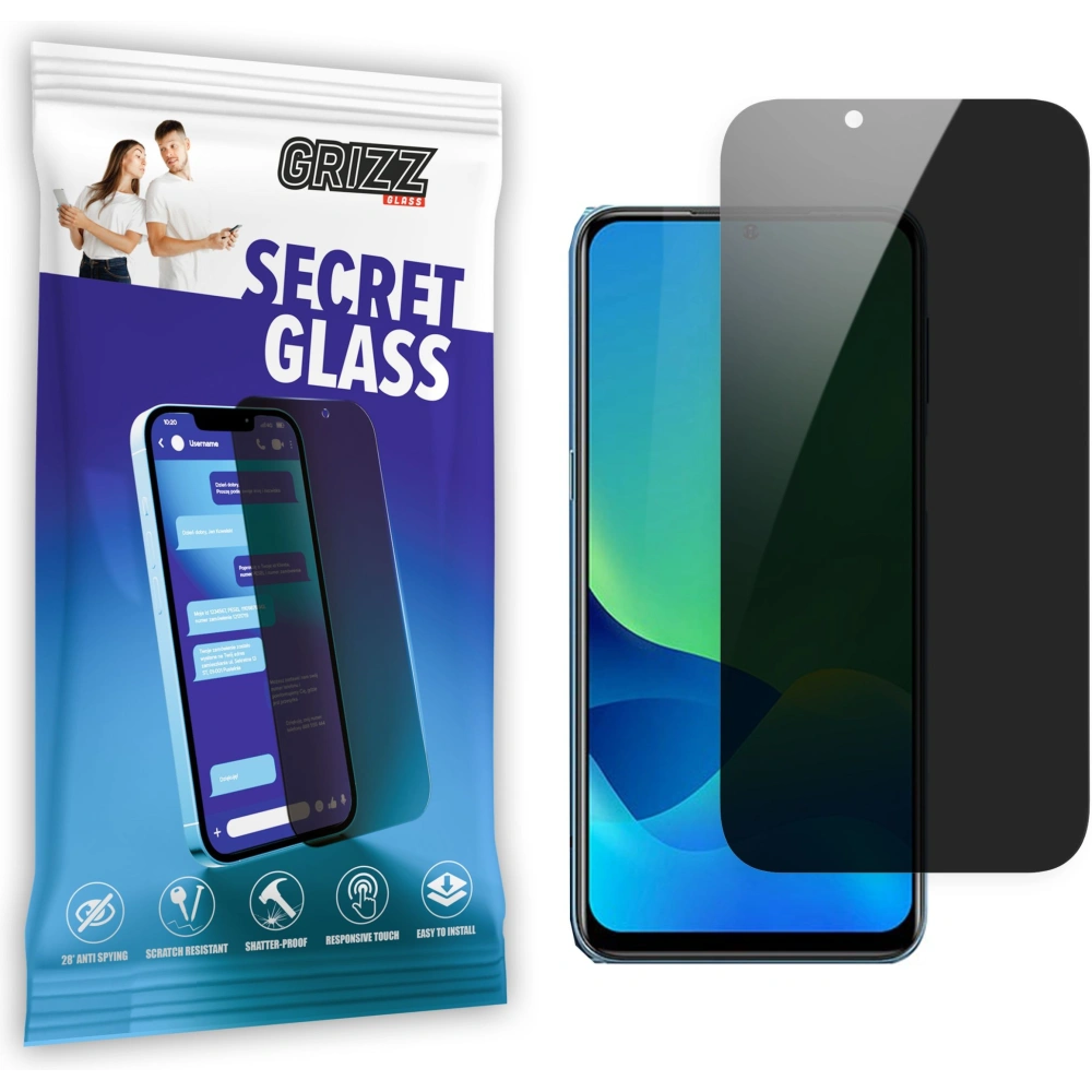 Matowe szkło prywatyzujące GrizzGlass SecretGlass do Ulefone Note 13p
